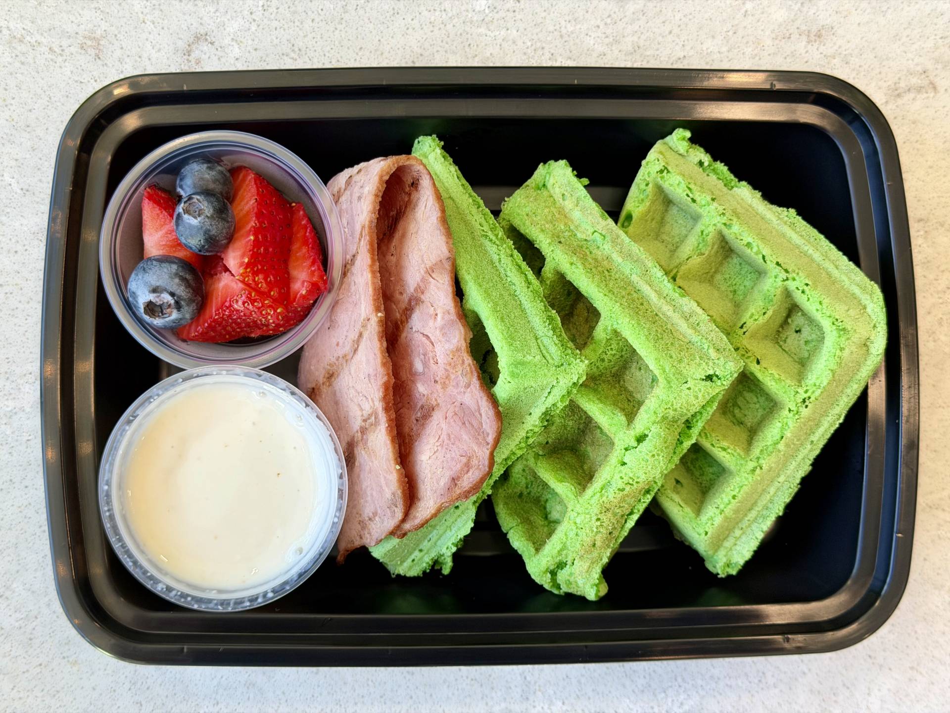 Popeye Protein Waffles